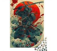 lihuogongsio Samurai Jigsaw Puzzles 1000 Pieces Japanese Samurai DIY Puzzle Toys Relax Puzzles Games Home Decoration Impossible Puzzles Games Gift Multi Colour 1000pcs (75x50cm)