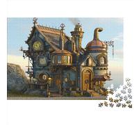 lihuogongsio Steampunk House 1000 Pieces Challenge Jigsaw Puzzle for Adults Steampunk House Impossible Puzzles Games Gift Premium Puzzle Relax Puzzles Games Multi Colour 1000pcs (75x50cm)