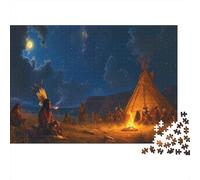 lihuogongsio Tribe Jigsaw Puzzles for Adults 1000 Pieces Native American Indians Impossible Puzzle Brain Teaser Difficult Educational Games Relax Puzzles Games Premium 1000pcs (75x50cm)