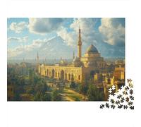 lihuogongsio Umayyad Mosque 1000 Piece Jigsaw Puzzles for Adults 1000 Pieces Puzzle Damascus Gifts Home Decoration Educational Games Premium Multicolor Impossible 1000pcs (75x50cm)