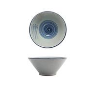 Lihuzmd Large noodle bowl, Hand-painted 8/9 inch ramen bowl Porcelain Bowls Japanese ceramic tableware Udon noodle bowl large thick noodle bowl,Gray,8 in
