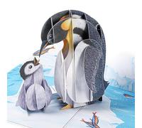 Liif Penguin Happy Mothers Day Card, 3D Mothers Day Pop Up Card