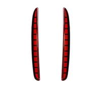 LIIJKD Nice 2Pcs Compatible With Honda Civic Type R 2016-2018 LED Rear Bumper Fog Lamp Brake Light Dynamic Turn Signal Reflector(3 Functions,Model B Red)