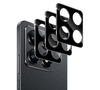 LiiLaa Camera Protective Film for Xiaomi 15T / 15 T Pro Accessories, Pack of 3 Camera Protection, 9H Camera Protector, Case Friendly, Does Not Affect Night Shooting - Black