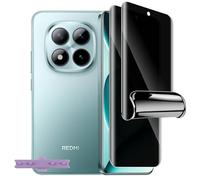 LiiLaa Hydrogel Privacy Screen for Xiaomi Redmi Note 15 Pro Plus 5G with Positioning Aid, Pack of 2 Anti-Spy TPU Screen Protector, Fingerprints Unlock Privacy Film, Flexible Privacy Screen Film