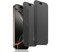 LiiLaa Matte Privacy Screen for iPhone 16 Pro for Tempered Glass with Fingerprint Detection, Pack of 2 Matte Anti Spy Privacy Screen Protector, Anti-Fingerprint Anti-Reflective Privacy Film