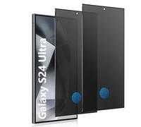 LiiLaa Matte Privacy Screen for Samsung Galaxy S24 Ultra for Tempered Glass with Fingerprint Detection, Pack of 2 Matte Anti Spy Privacy Screen Protector, Anti-Fingerprint Anti-Reflective Privacy