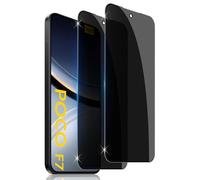 LiiLaa Privacy Screen for Xiaomi Poco F7 for Tempered Glass, Pack of 2 Anti Spy Tempered Glass Protective Film, Anti-Scratch Privacy Film, 9H Hardness Privacy Screen Protector