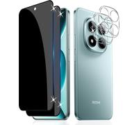 LiiLaa Privacy Screen for Xiaomi Redmi Note 15 Pro Plus 5G, Pack of 2 Anti-Spy Tempered Glass Screen Protector and 2 Camera Protection, 9H Hardness Privacy Film, Scratch-Resistant Privacy Film Privacy