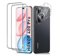 LiiLaa Screen Protector for Honor 400 Pro for Tempered Glass, Pack of 2 Tempered Glass Protective Film with 2 Pieces Camera Protection, 9H Screen Protection, Ultra Clear Protective Glass