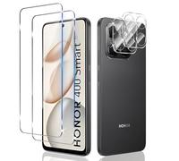 LiiLaa Screen Protector for Honor 400 Smart, Pack of 2 + 2 Screen Protector and Camera Protection, Ultra Clear Screen Protector 9H Hardness Tempered Glass Shockproof Scratch-Resistant