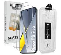 LiiLaa Screen Protector for Xiaomi Poco F8 Pro for Tempered Glass, [Car Installation] [Full Screen] 9H Hardness Tempered Glass Screen Protector, Scratch-Resistant Protective Glass, Anti-Fingerprint