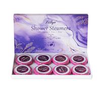 Liillya Shower Steamers Aromatherapy 8 Pack Shower Bombs with Natural Essential Oil Home Spa Vapor Shower Tablets Stress Relief Self Care Relaxation Birthday Gifts for Women,Men, Lavender