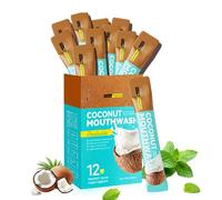 Liillya Travel Size Mouthwash Packets with Coconut Oil and Mint for Fresh Breath, Portable Mouthwash for Adults, Alcohol Free, Fluoride Free,Mini Strips for Oral & Gum Health, 20 Packs