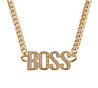 Liitata BOSS Letters Necklace BOSS Pendant Gold Chain Gold Plated Hip Hop Chain for Men Woman Mardi Gras Carnival Party