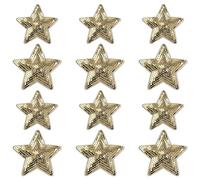 Liitata Stars Sequin Appliques Shiny Embroidered Patches Sew On Iron On Patches for Clothes Jackets Dress Jeans Hats Shoes Backpacks DIY Accessory - 12 Pcs Gold 2 Sizes