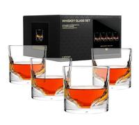 LIITON Grand Canyon Whiskey Glasses Set of 4, Freezable Old Fashioned Glass Chills Cocktails, Bourbon, Scotch with 1lb of Frozen Crystal, Gifts for Men on Fathers Day, Christmas, Birthday