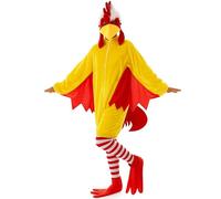 Liitrsh 5 Pcs Halloween Adult Rooster Costume Chicken Dress up Rooster Hat Chicken Claw Shoes Socks for Women(Small, Women)