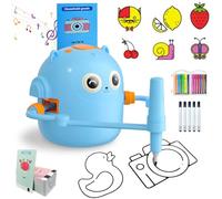 liiyiela Drawing Robot for Kids, Robot Toys, Interactive Educational Drawing Robots Toy for Kid, 100 cards, 5 black & A box of colored brushes for voice-drawing robots, gift for kids 5+