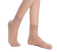 LiiYoang 12 Pairs Women'S Pop Socks & Tights 20 Denier, Nylon Sheer Socks Women Ankle High Silk Thin Sock Multiple Colors Gift Boxed Set