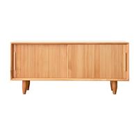 LIJAHGMD Solid Wood Shoe Storage Bench with Sliding Door 2-Tier Entryway Shoe Rack & Hallway Cabinet Large Capacity (31.5"x17.7") Sturdy Natural Finish