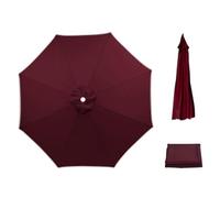 LIJCHGAO 6.5ft/7.5ft/8ft/9ft/10ft Outdoor Umbrella Canopy Patio Umbrella CanopyParasol Top Cover 6Ribs 8Ribs Outdoor Umbrella Replacement Cloth(Burgundy,300cm/10ft-8 Ribs)