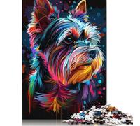 LiJianXXE 1000 Piece Jigsaw Puzzle for Adults - Yorkshire Terrier Dog, Paper & Wood, Photographic Style, 38x26cm/1000pcs, 14+ Years