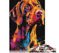 LiJianXXE Jigsaw Puzzle For Kids Vizsla Dog Art 1000 Piece Wooden Puzzle for Adults & Teens Age 12 Years Up Birthday Present, Gifts for Adults Size: 75x50cm