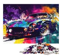 LiJianXXL 1000 Piece Wooden Jigsaw Puzzle Game, Colourful Sports Car, Realistic Style, Intermediate Skill Level, 75*50cm, 1000 Pieces, 1 Set, 1 Gram, 8 Years and Up