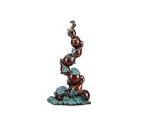 Lijiaxiuyc-101 Table Decorations Five Blessings Color Copper Gourd Entrance Ornament Home Decorations Living Room Office Crafts Ornaments Desktop Decor(33.5 * 25.5 * 57.5cm)