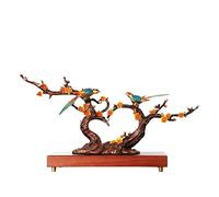 Lijiaxiuyc-101 Table Decorations Pure Copper Entrance Ornaments Magpie Plum Blossom Double Happiness Living Room Feng Shui Ornaments Decoration Desktop Decor(56.5 * 13.5 * 30cm)
