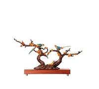 Lijiaxiuyc-101 Table Decorations Pure Copper Entrance Ornaments Magpie Plum Blossom Double Happiness Living Room Feng Shui Ornaments Decoration Desktop Decor(40 * 12 * 21.5cm)