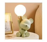 Lijiaxiuyc-101 Table lamp Bear Night Light Bedside Table Lamp Bedroom Sleeping Lamp Children's Night Light Ornament Cute Reading lamp(White)