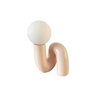 Lijiaxiuyc-101 Table lamp Modern Resin Desk Lamp Colored Bedside Lamp Glass Creative Bedroom Living Room Decoration Ornaments Reading lamp(Pink)