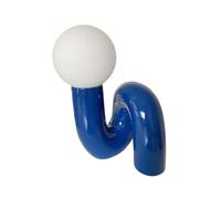 Lijiaxiuyc-101 Table lamp Modern Resin Desk Lamp Colored Bedside Lamp Glass Creative Bedroom Living Room Decoration Ornaments Reading lamp(Light Blue)