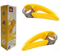 LIJING Banana Slicer， ABS + 304 Stainless Steel Fruit Salad Peeler Cutter Kitchen Tools For banana, hotdog, strawberry,cucumber（2 pcs）