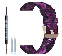 Lijinlan Replacement Watch Band for Casio F-91W/ F-93W/ F-94/ F-98W/ F-105W/ F-106W/ W-66/ W-85, 18mm Nylon Strap for Casio F91W Series Watch Wristband (Purple)