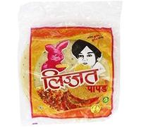 Lijjaat Black Pepper Papad - 200g (Pack of 3) | Authentic Indian Crispy Lentil Wafers with Spicy Black Pepper | Roasted or Fried Snack & Side Dish