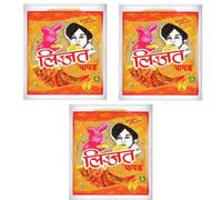 Lijjat Garlic Papad 200g - Flavoured with The Goodness of Fresh Garlic - Crispy and Delicious Fryums (Pack of 3)