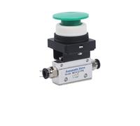 LIJKCCVEB 1 Piece MOV-321EB MOV-321PB 1/8" PT Threaded Three-Way Two-Position red Mushroom Head Pneumatic Valve with Accessories(10MM-01)