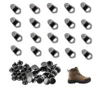 LiJuanWang 20 Pack Boot Lace Hooks with Rivets Metal Shoelace Hooks,for Hiking Boots Climbing Shoes Mountaineering Boots Work Boots Lace Buckle Repair