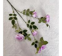 LIJUCAI 25.6 Inch Vintage Dream Rose Bouquet Artificial Flower for Wedding Bridal Decor Home Living Room Floral Arrangement Prop(Purple)
