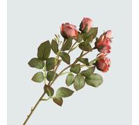 LIJUCAI Artificial Fake Flowers To Make Old Roses Retro Simulation 5 Small Roses Bouquet(1)