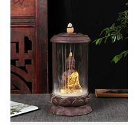 LIJUCAI Backflow incense burner purple sand creative Buddha statue golden Ganesha buddhism decoration zen buddhism decoration,green