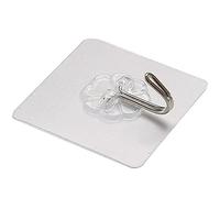 LIJUCAI Transparent Hooks for Bathroom Self Adhesive Door Wall Hook Hanger Suction for Kitchen Storage Garlands Towel Hanging Hooks,10pcs