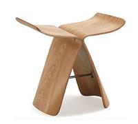 lijunjp Wooden Shoes stool, Bent Wood Style Butterfly Stool, Fashion Simple Curved Wood Craft Originality Household Low Stool, for Bedroom, Living Room, Desk, Coffee Table