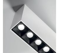 Lika Rectangle 5 Light Surface Mounted Downlight White 13.5cm 3000K Netlighting White One Size