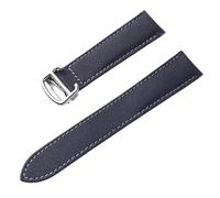 Likaixin19099 Nylon Strap For Key Foldover Clasp Black Royal Blue Men's And Women's 17 18 20mm Watch Accessories(Black ash silver,22)