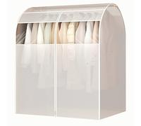 LIKANGLONGJU Translucent Garment Rack Cover, PEVA Clothes Covers with Zipper, Suitable for Hanging Wardrobe Suits, Dresses(30x60x120cm/12x24x47in)
