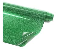 LIKCUT Glitter Green Heat Transfer Vinyl for T-shirts 12" x 15ft Iron on Vinyl Roll Compatible with All Cutter Machine, HTV Heat Press Vinyl-Easy to Cut & Weed for Fabric Design